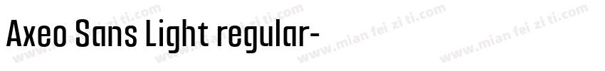 Axeo Sans Light regular字体转换